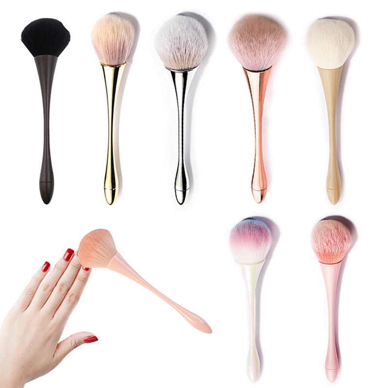 Beauty Makeup Background - ทําความสะอาดเล็บฝุ่นแปรงเล็บ Big Head Pollen Blush แปรง