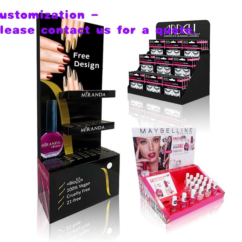 Beauty Makeup Stores - ขาตั้งโชว์สินค้าเครื่องสำอางแบบกำหนดเองสำหรับร้านค้าปลีก ผลิตภัณฑ์ความงาม ลิปกลอส ยาทาเล็บแบบกดติด