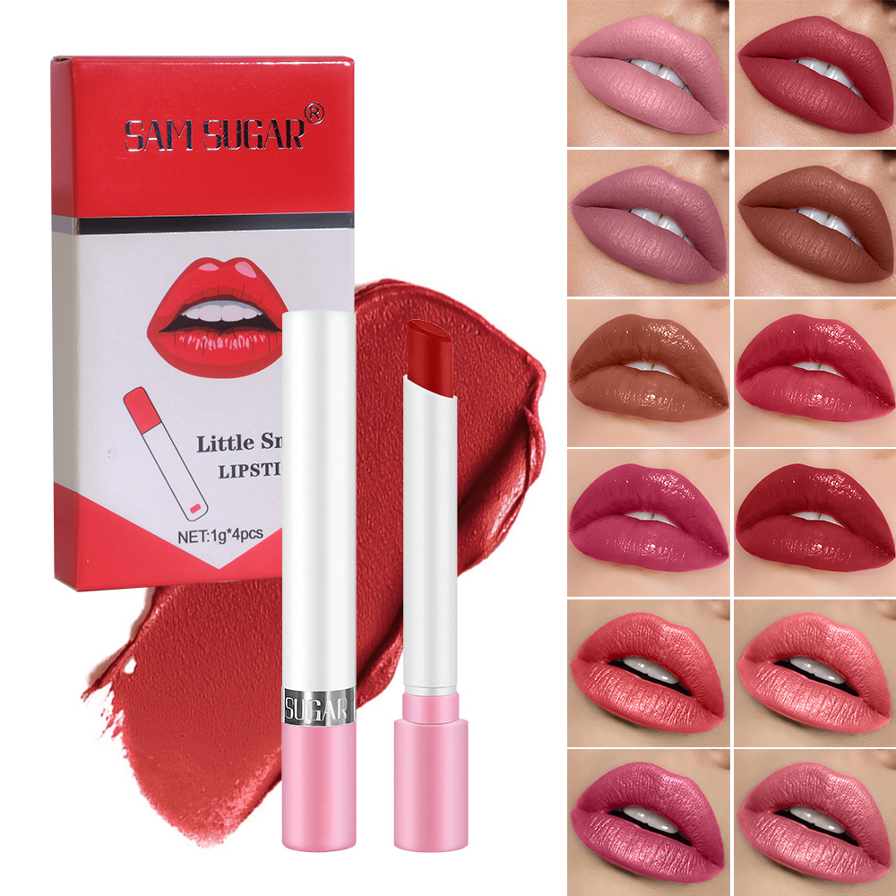 ชุดลิปสติกบุหรี่ 4 ชิ้น ลิปสติ - Beauty Makeup Stores บทวิจารณ์และราคา