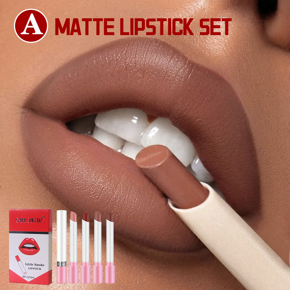 ชุดลิปสติกบุหรี่ 4 ชิ้น ลิปสติ - Beauty Makeup Stores บทวิจารณ์และราคา