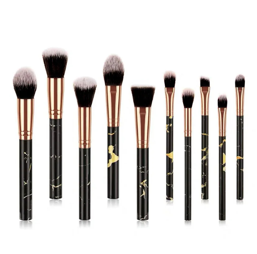 ชุดแปรงแต่งหน้า 10 ชิ้น ลายหิน - Beauty Makeup Blender บทวิจารณ์และราคา