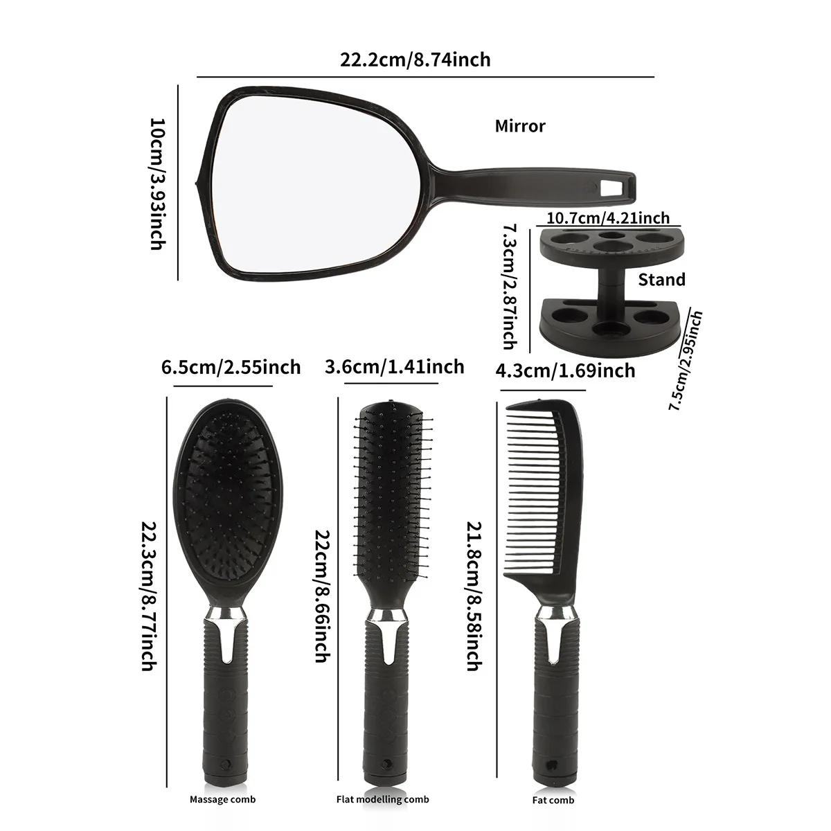 4 ชิ้นชุดจัดแต่งทรงผมพร้อมกระจ - Beauty Makeup Background บทวิจารณ์และราคา