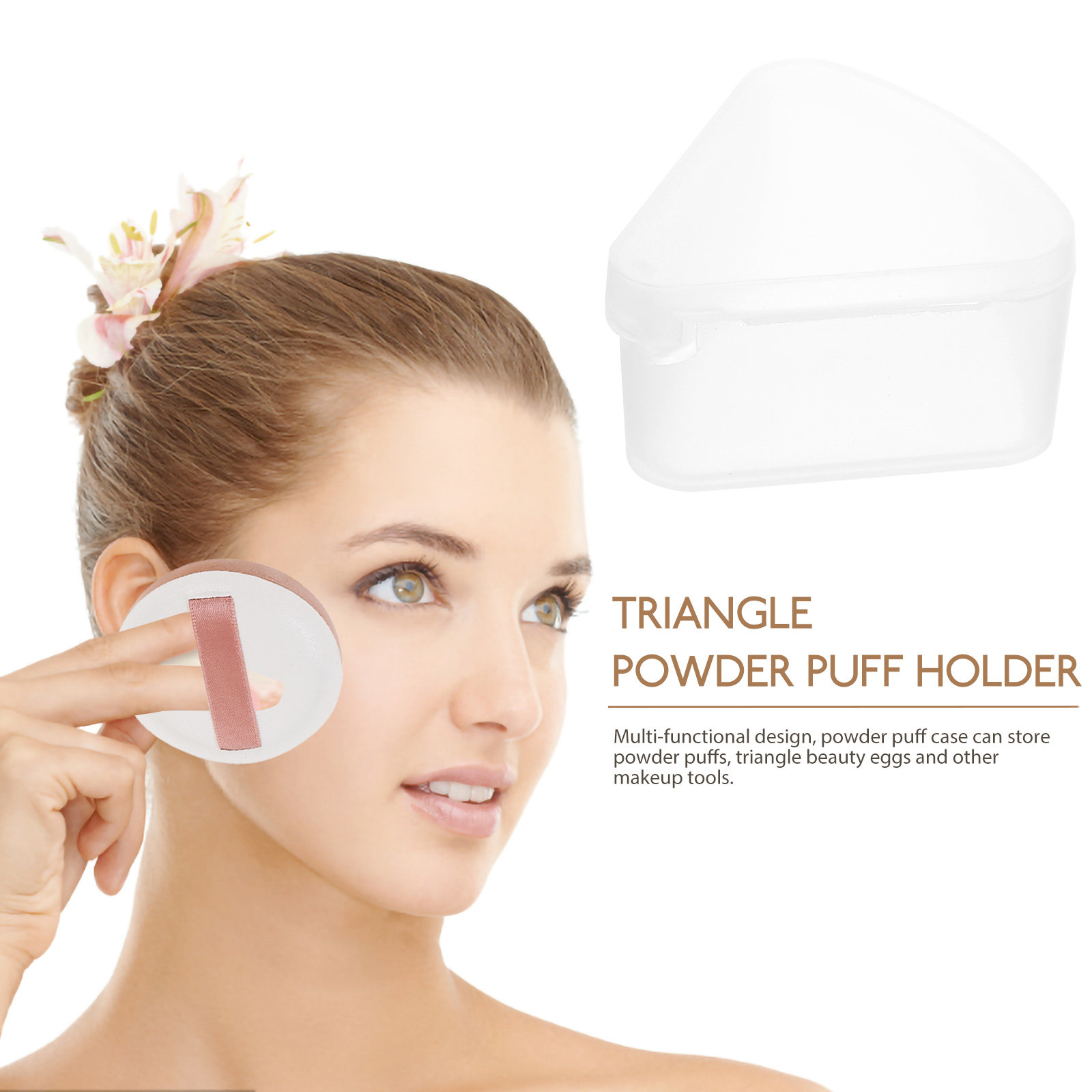 กล่องใส่พัฟแต่งหน้าทรงสามเหลี่ - Beauty Makeup Case บทวิจารณ์และราคา