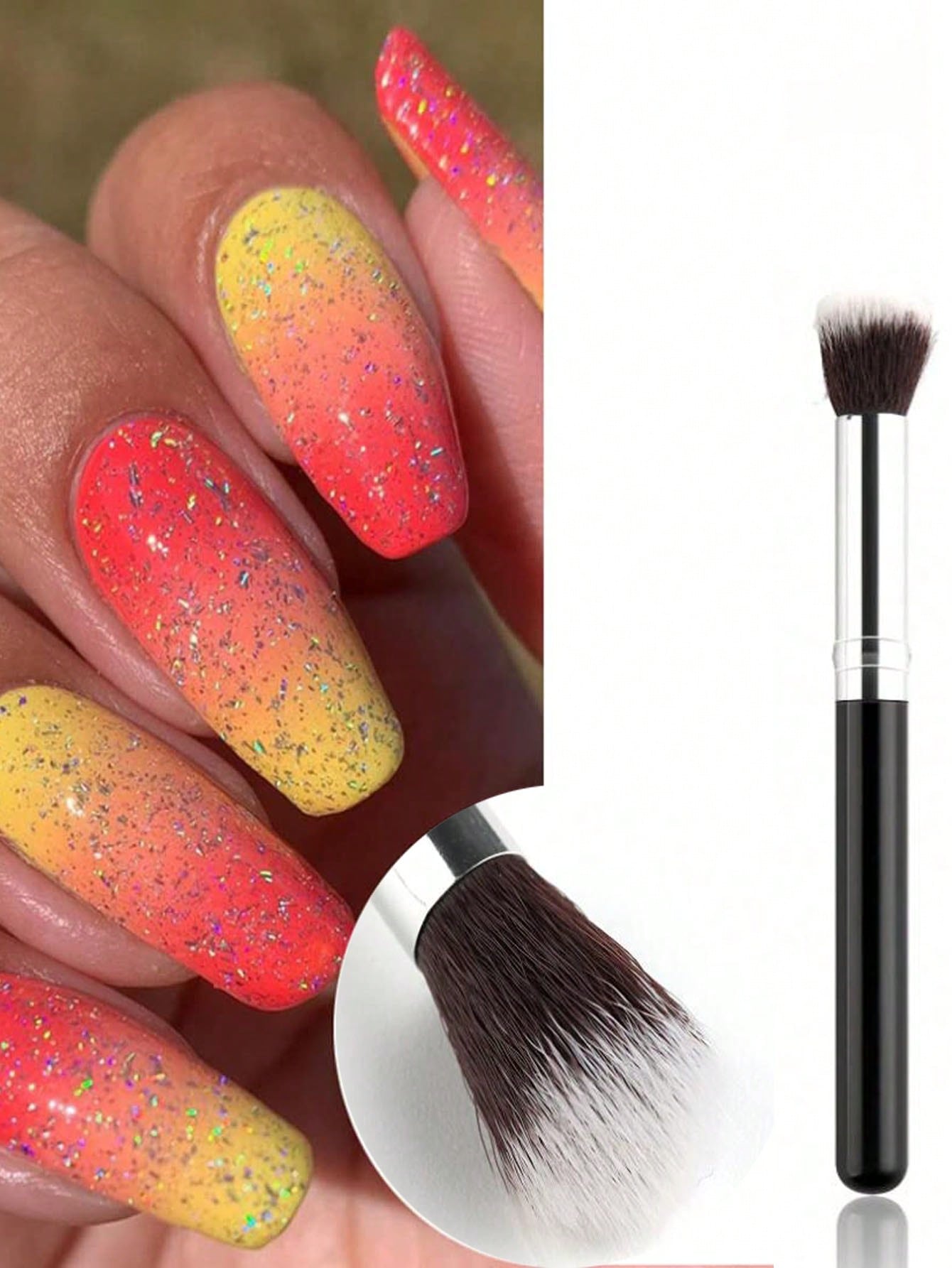 2 ชิ้น Ombre ชุดแปรงเล็บ Eye S - Beauty Makeup Background บทวิจารณ์และราคา