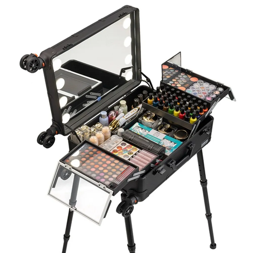 กระเป๋าเครื่องสำอางแบบล้อลากสำ - Beauty And Makeup Studio บทวิจารณ์และราคา