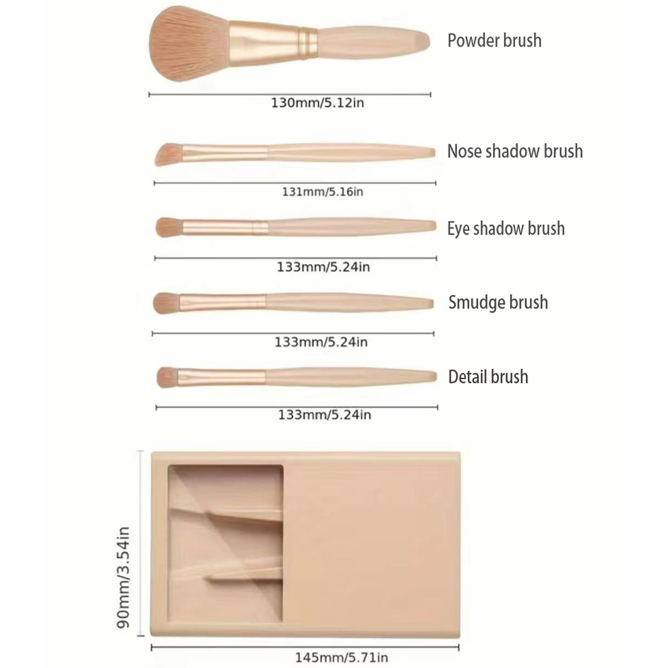 ชุดแปรงเครื่องสําอาง 5 ชิ้นพร้ - Beauty Makeup Background บทวิจารณ์และราคา