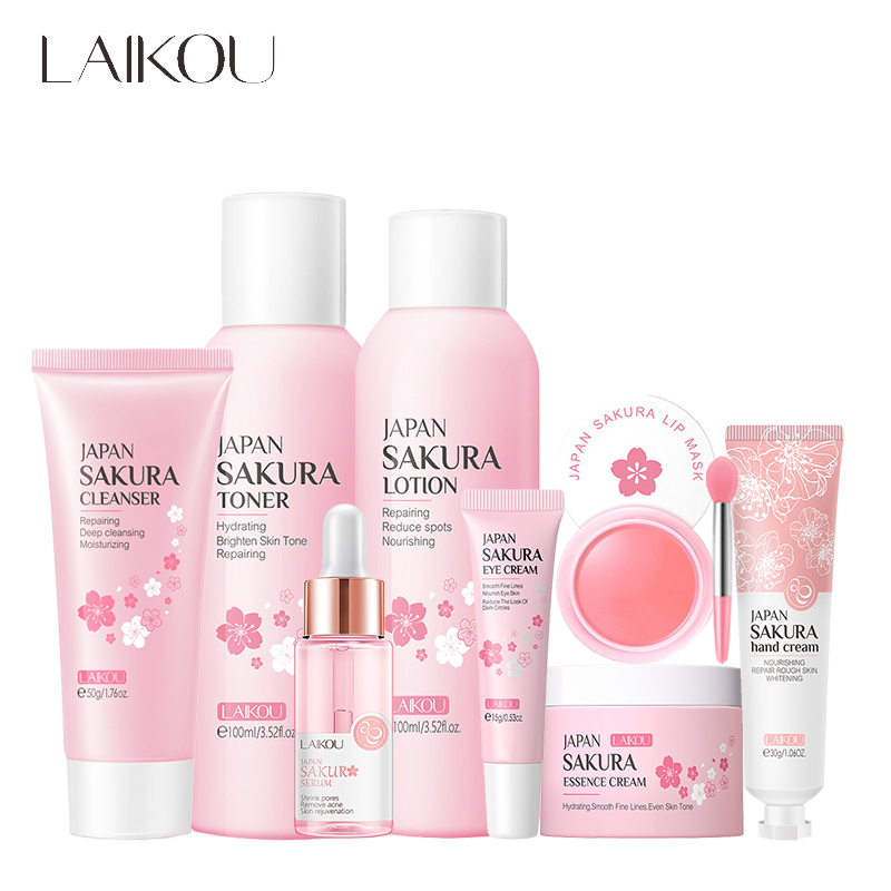 Laikou ชุดดูแลผิวหน้าซากุระ8ชิ - Beauty Makeup Cream บทวิจารณ์และราคา