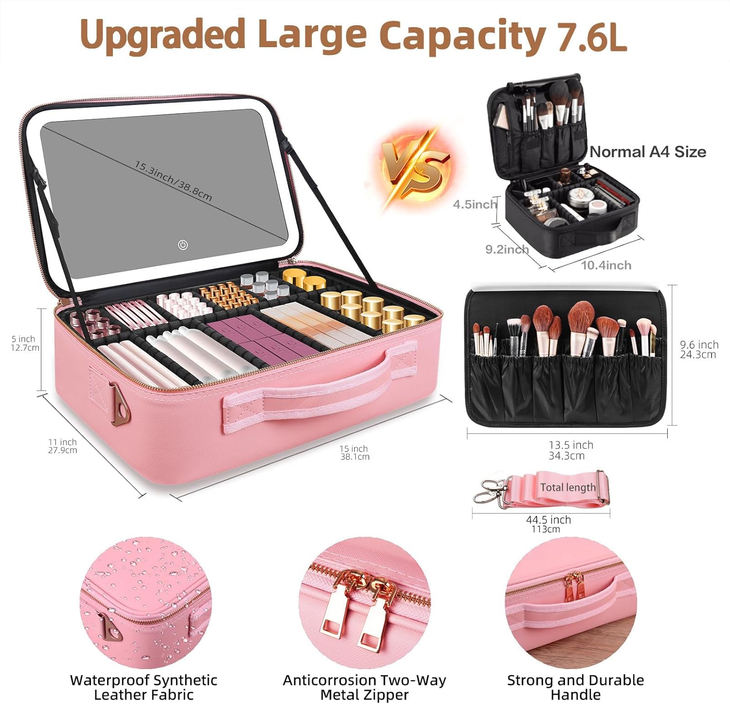 กระเป๋าเครื่องสำอางขนาดใหญ่ 15 - Beauty Makeup Case บทวิจารณ์และราคา